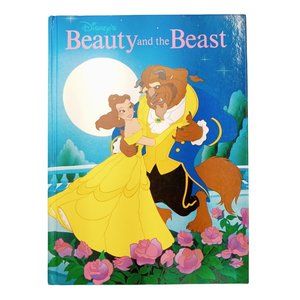 Vintage Disney Beauty And The Beast Hardcover Book 1991 Misprint Error Backwards